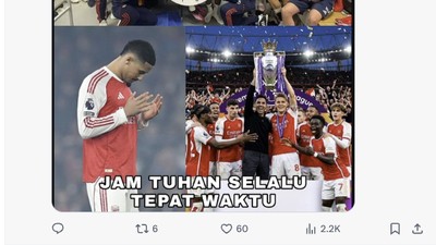 Meme Arsenal Juara, Gooners Ketawa Puas Fans City Disindir