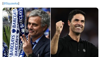 Arteta adalah manajer termuda kedua setelah Jose Mourinho yang menang Liga Inggris. Foto: X.com