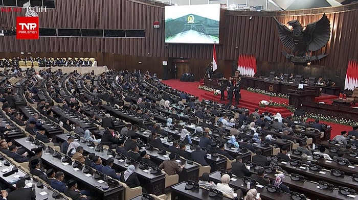 DPR menggelar rapat paripurna ke-19 masa persidangan V tahun sidang 2025-2026 di kompleks parlemen, Senayan, Jakarta, Rabu (20/5/2026).