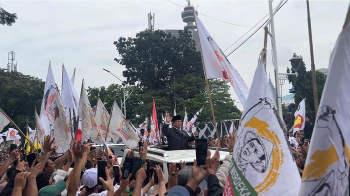Prabowo sapa aksi massa depan Gedung DPR (Dok. Tim Media Presiden)
