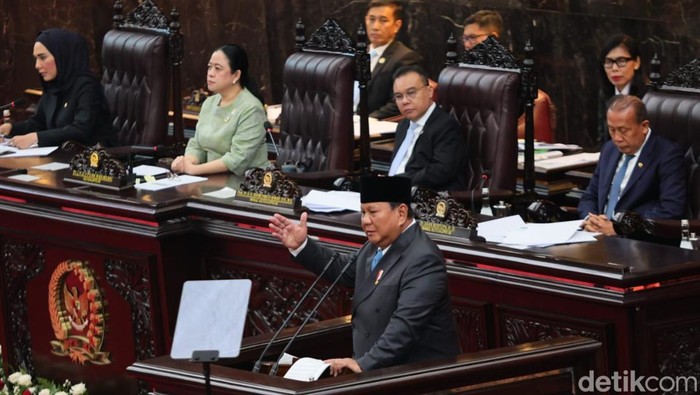 DPR menggelar rapat paripurna ke-19 masa persidangan V tahun sidang 2025-2026 di gedung Nusantara kompleks parlemen, Senayan, Jakarta, Rabu (20/5/2026). Presiden Prabowo Subianto pidato dalam rapat tersebut.