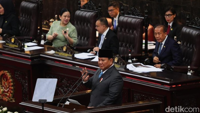 DPR menggelar rapat paripurna ke-19 masa persidangan V tahun sidang 2025-2026 di gedung Nusantara kompleks parlemen, Senayan, Jakarta, Rabu (20/5/2026). Presiden Prabowo Subianto pidato dalam rapat tersebut.