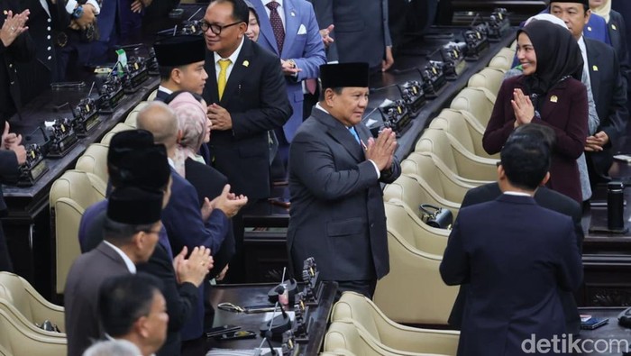 DPR menggelar rapat paripurna ke-19 masa persidangan V tahun sidang 2025-2026 di gedung Nusantara kompleks parlemen, Senayan, Jakarta, Rabu (20/5/2026). Presiden Prabowo Subianto pidato dalam rapat tersebut.
