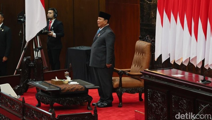 DPR menggelar rapat paripurna ke-19 masa persidangan V tahun sidang 2025-2026 di gedung Nusantara kompleks parlemen, Senayan, Jakarta, Rabu (20/5/2026). Presiden Prabowo Subianto pidato dalam rapat tersebut.