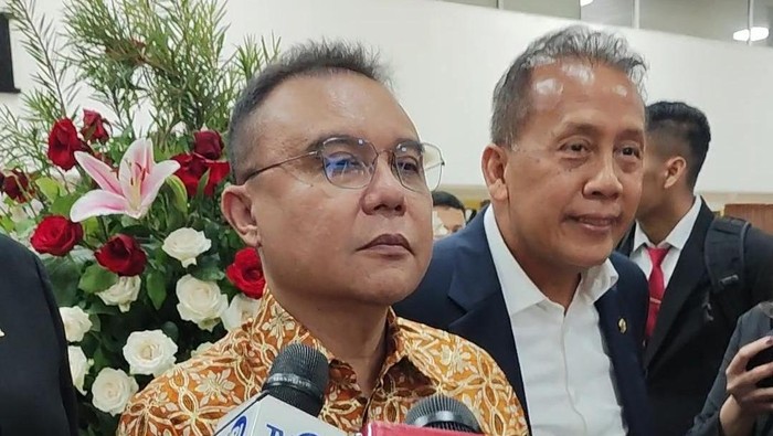 Wakil Ketua DPR Sufmi Dasco Ahmad di kompleks parlemen, Senayan, Jakarta, Rabu (20/5/2026).