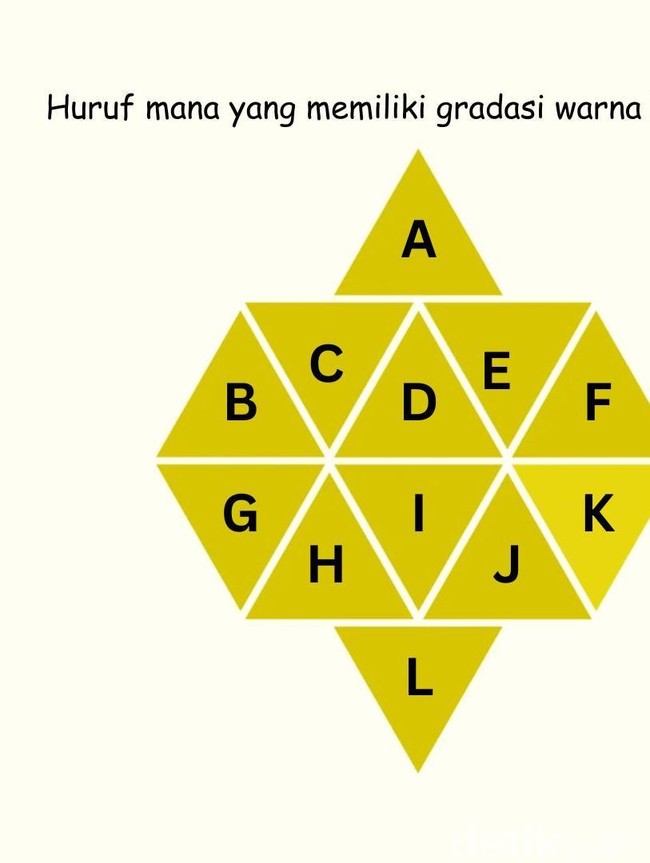 Temukan Segitiga yang Warnanya Beda Sendiri, Kalau Tidak Buta Warna Harusnya Gampang