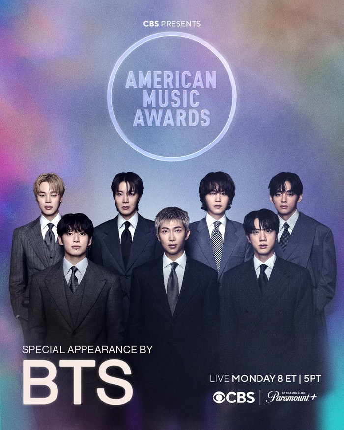 Poster BTS buat penampilan spesial di AMAs 2026.
