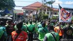 Ojol Demo Pegadilan Negeri Jombang Bela Nadiem Makarim