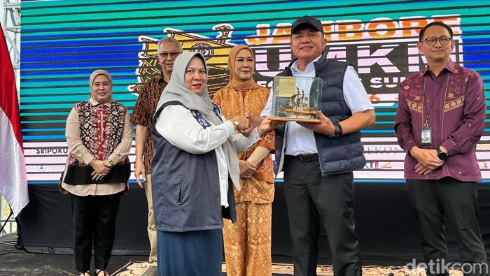 Gubernur Sumsel Herman Deru saat acara Jambore UMKM Forketas Sumsel.
