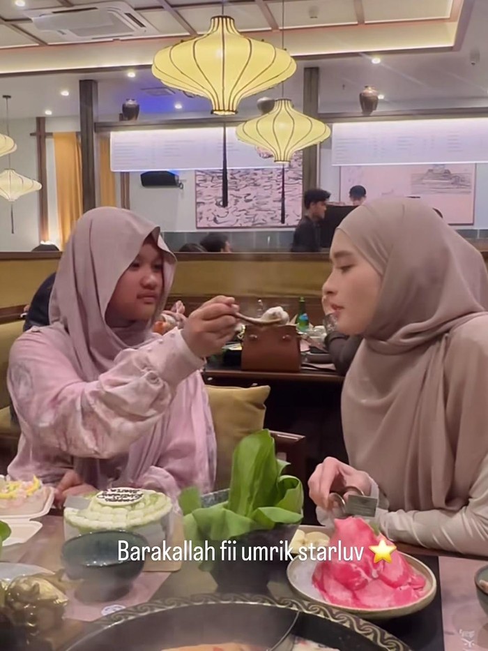 Inara Rusli, Virgoun dan Lindi Makan Bareng Rayakan Ultah Starla