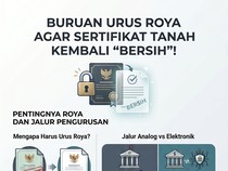 Buruan Urus Roya biar Sertifikat Tanah Kembali Bersih
