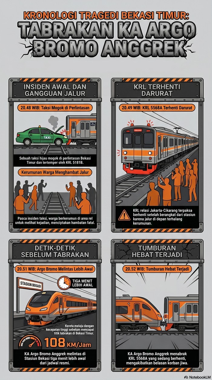 Infografis tabrakan KA Argo Bromo Anggrek