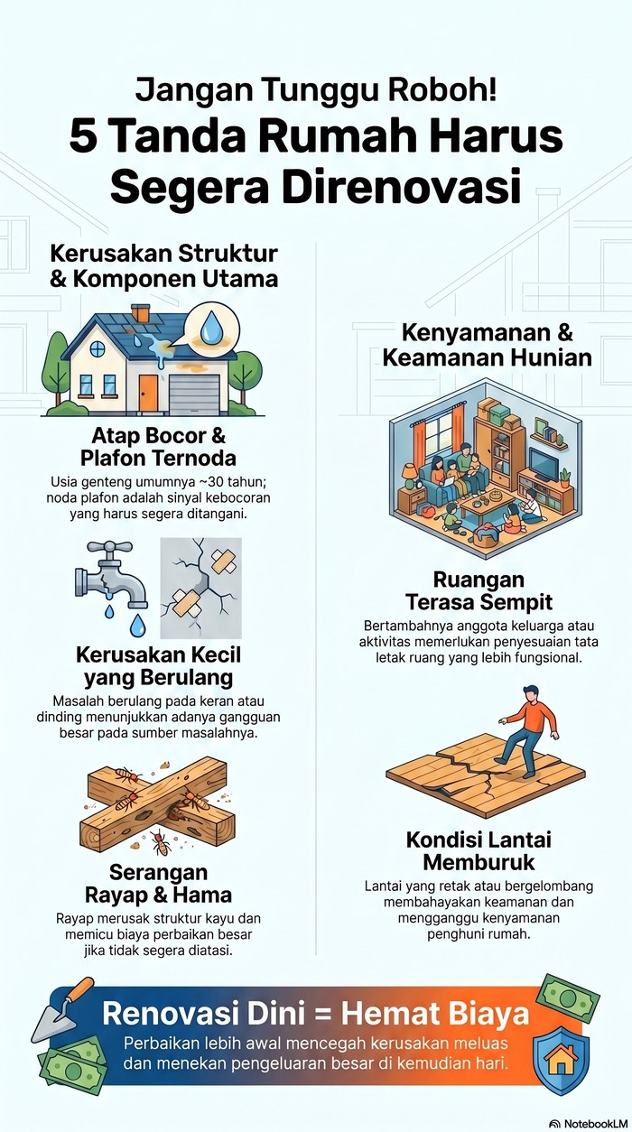 Infografis Tanda Rumah Segera di Renovasi