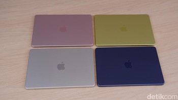 MacBook Neo hadir dalam empat warna: Silver, Blush, Citrus, dan Indigo. Foto: Adi FR/detikINET