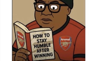 Fans Arsenal mulai “belajar rendah hati”, tapi sambil menikmati momen balas dendam ke Manchester City. Foto: X.com