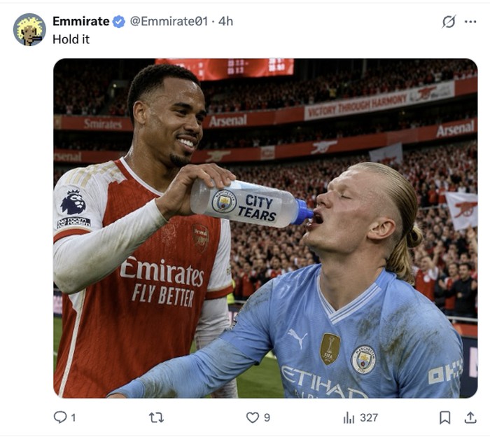 Erling Haaland Ucap Selamat ke Arsenal, Dibalas Meme 'Stay Humble'