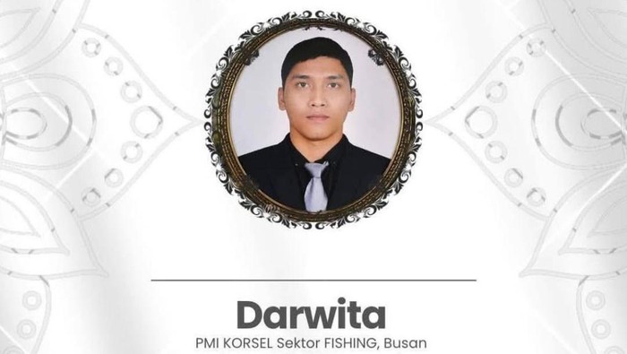 Poster informasi meninggal dunianya Darwita yang tersebar di media sosial.