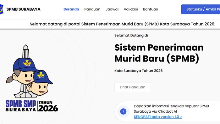SPMB SMPN Surabaya 2026.