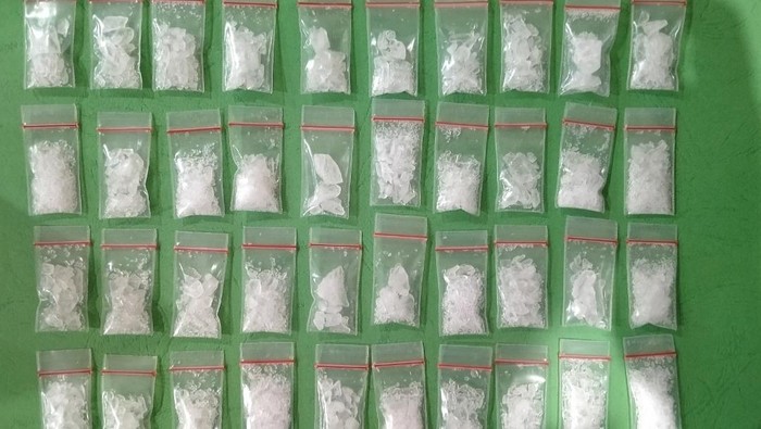 Barang bukti sabu diamankan Polrestabes Surabaya