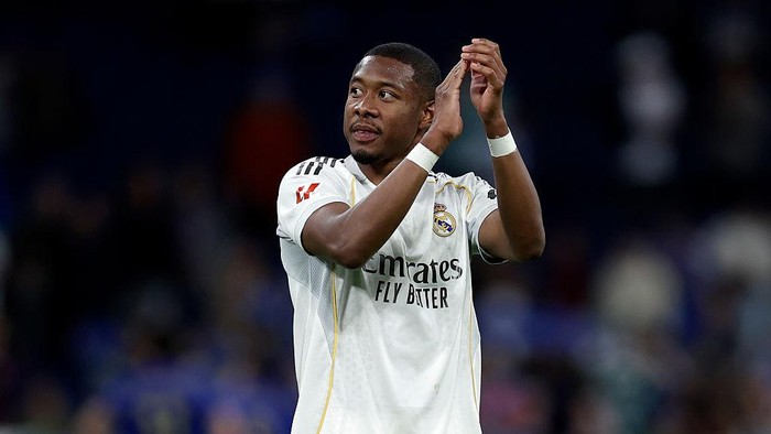 MADRID, SPAIN - MAY 14: David Alaba of Real Madrid celebrates the victory  during the LaLiga EA Sports  match between Real Madrid v Real Oviedo at the Estadio Santiago Bernabeu on May 14, 2026 in Madrid Spain (Photo by Maria Gracia Jimenez/Soccrates/Getty Images)