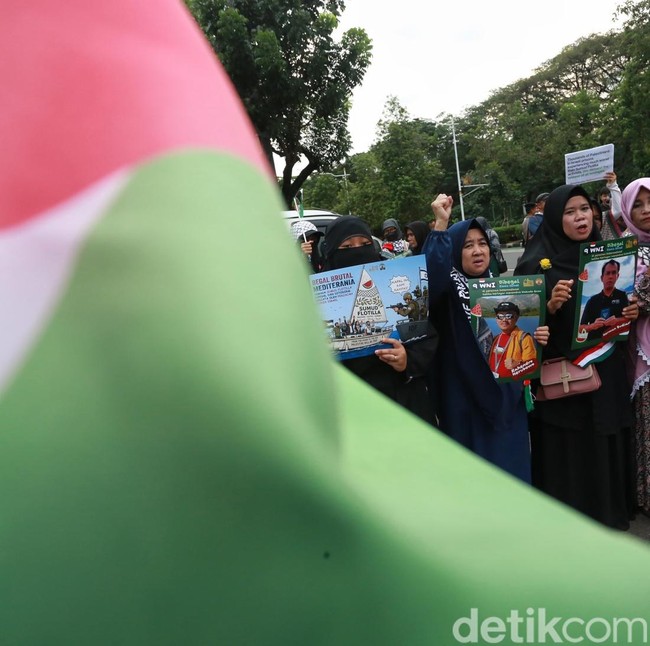Demo depan Kedubes AS, Kecam Penangkapan Aktivis oleh Israel