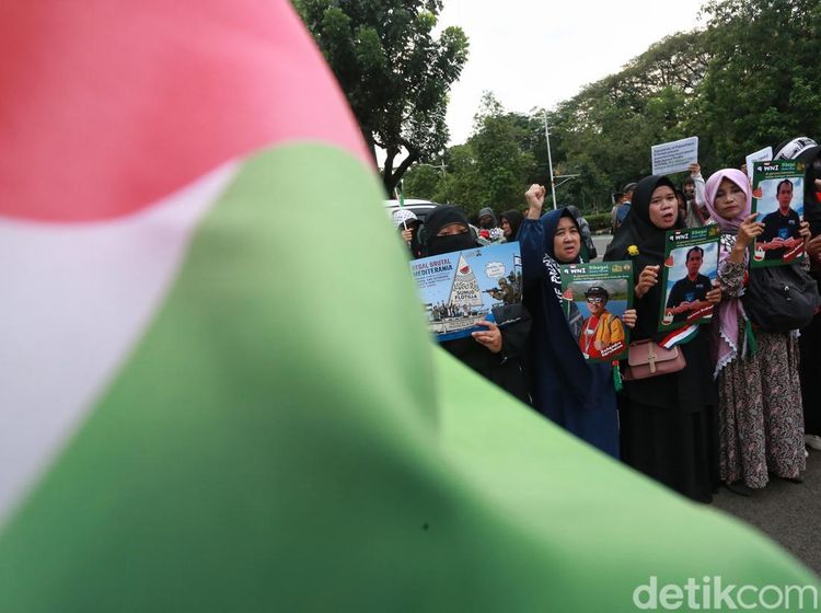 Demo depan Kedubes AS, Kecam Penangkapan Aktivis oleh Israel