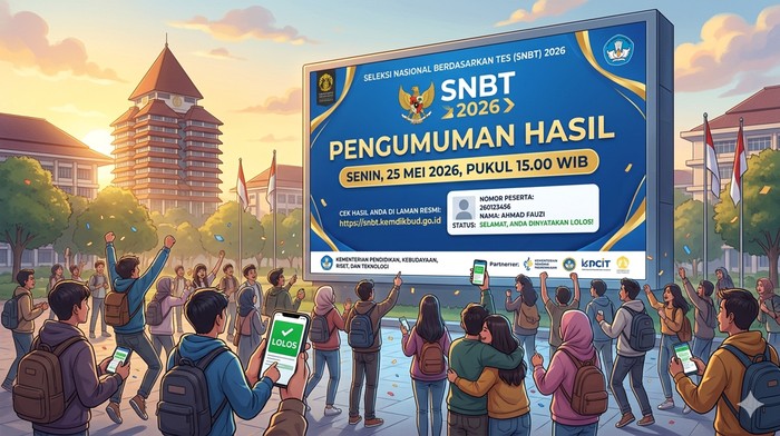 Ilustrasi Pengumuman SNBT 2026