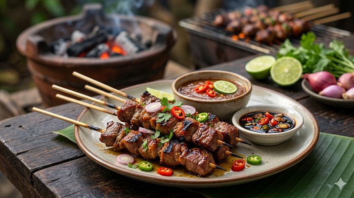 Ilustrasi sate kambing.