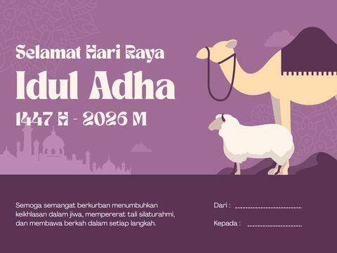 Kartu ucapan Idul Adha 2026 Kartu ucapan Idul Adha 2026