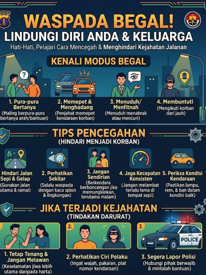 Modus Begal dan 5 Tips Agar Tak Jadi Korban