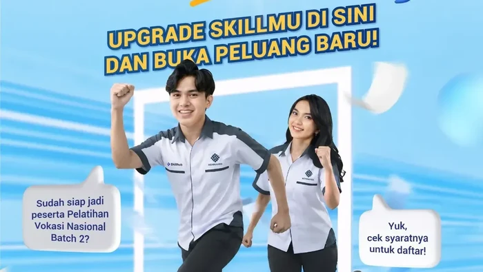 Pendaftaran Pelatihan Vokasi Nasional Batch 2 dibuka.