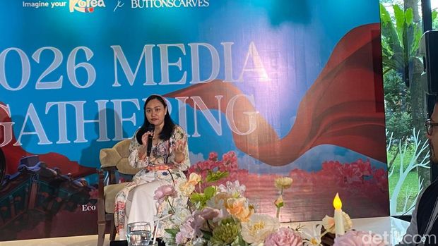 Press conference kerjasama Korea Tourism Organization dengan Buttonscarves di Jakarta, Kamis (21/5/2026)