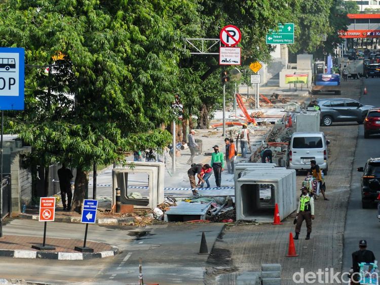 Revitalisasi Trotoar HR Rasuna Said Dikebut Jelang HUT ke-499 Jakarta