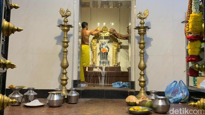 Pelaksanaan sashti di Kuil Sree Soepramaniem Nagarattar