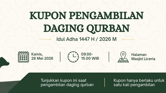 15 Contoh Kupon Qurban PDF, Download Template-nya di Sini!