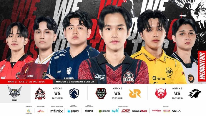 Jadwal lengkap MPL ID S17 Week 9 Day 2