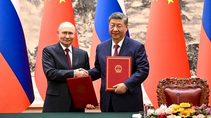 Pertemuan Vladimir Putin dan Xi Jinping di Beijing, 20 Mei 2026 (Kristina Solovyova/SNA/IMAGO)
