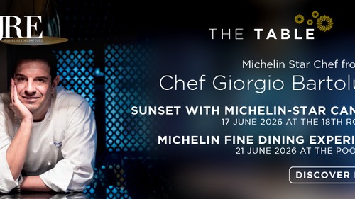 Nikmati pengalaman kuliner unik di Bali dengan Chef Michelin Giorgio Bartolucci. Bergabunglah dalam THE TABLE, kolaborasi Trans Resort Bali dan JRE, Juni 2026!