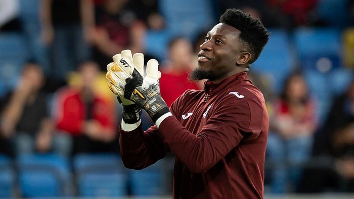 ANKARA, TURKIYE - MAY 13: Andre Onana of Trabzonspor is seen ahead of the Turkish Cup semi-final match between Natura Dunyasi Genclerbirligi and Trabzonspor at Eryaman Stadium in Ankara, Turkiye, on May 13, 2026. (Photo by Ahmet Serdar Eser/Anadolu v