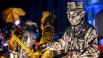Manusia Patung Ramaikan Festival Humanoid di Kota Tua Jakarta