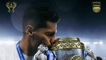 Ekspresi Pemain Persib Saat Angkat Trofi Super League 2025/2026