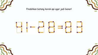 Panasin Otak dengan Teka-teki Korek Api, Langsung 'Menyala' kalau Benar Semua