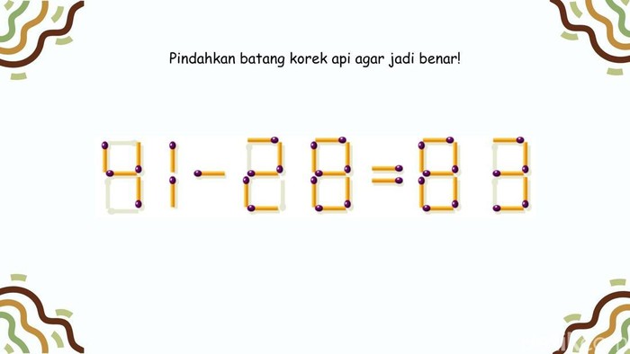 Panasin Otak dengan Teka-teki Korek Api, Langsung 'Menyala' kalau Benar Semua