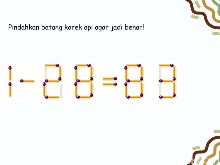 Panasin Otak dengan Teka-teki Korek Api, Langsung Menyala kalau Benar Semua