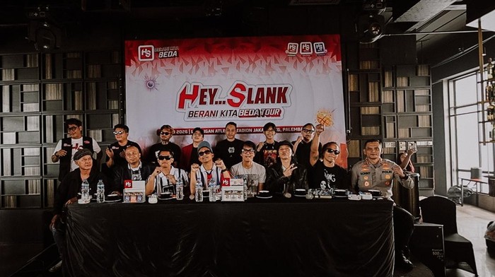 Press conference Slank dalam tour-nya di Palembang.
