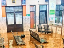 Penampakan Banjir Horor Kepung Puskesmas Palabuhanratu