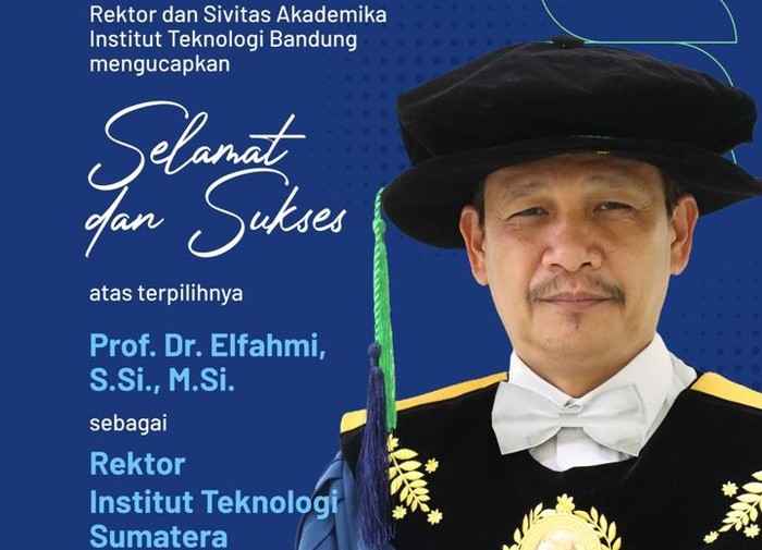 Rektor baru Itera periode 2026-2030