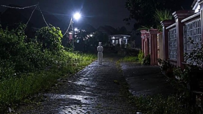 Viral pocong di Bojonegoro.