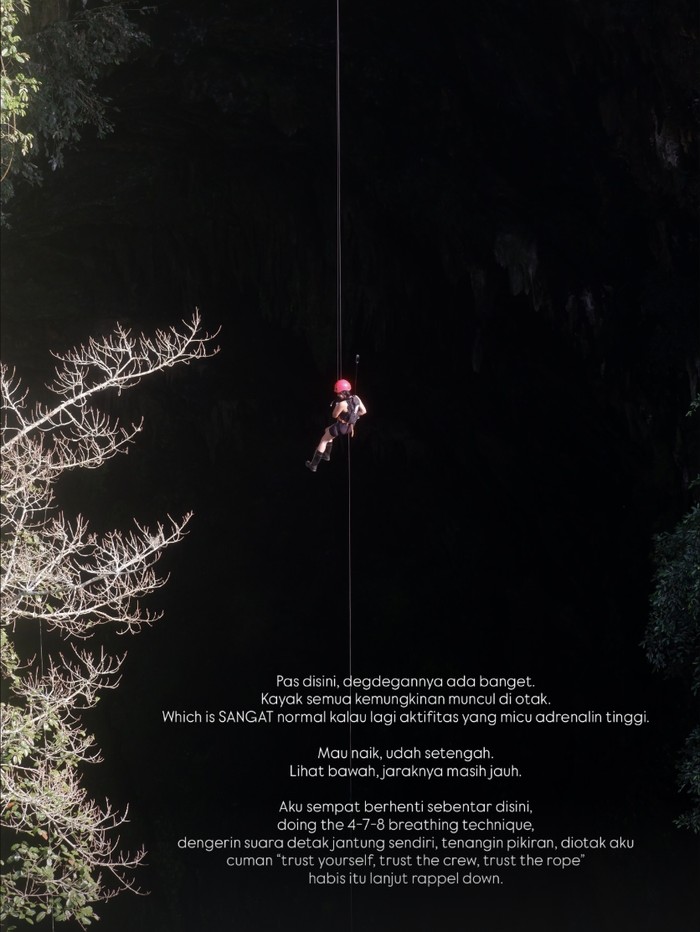 Wendy Walters Bak Lara Croft, Rappeling di Gua Jomblang dan Ngeleng