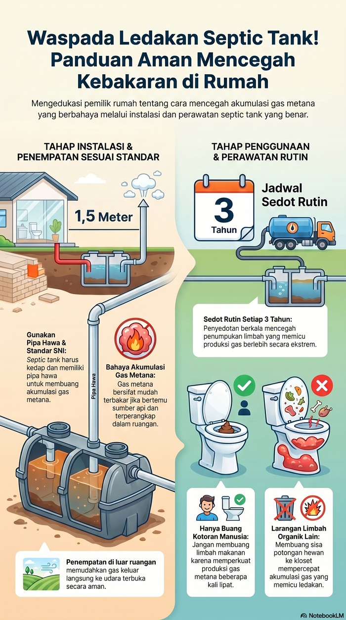 Cara Cegah Kebakaran Akibat Kebocoran Gas Septic Tank